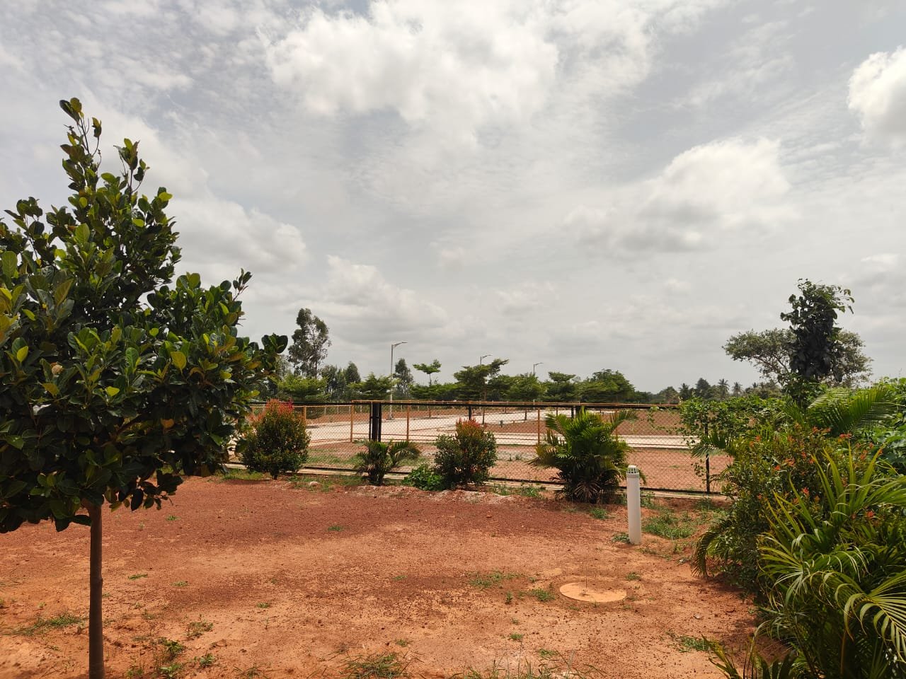 Landscaped entrance area